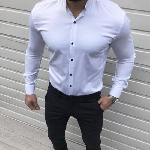 Рубашка Nik (7XL-10XL) 55117 white (деми) Nik 55117 white