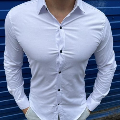 Рубашка Nik (7XL-10XL) 55118 white (деми) Nik 55118 white