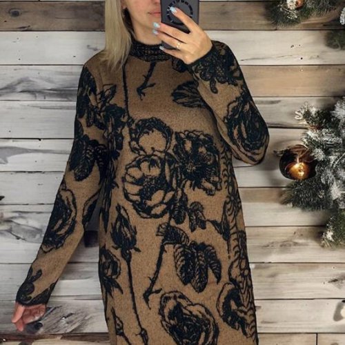 Платье Anna&Vika (48-52) 26280 l.brown (деми) Anna&Vika 26280 l.brown