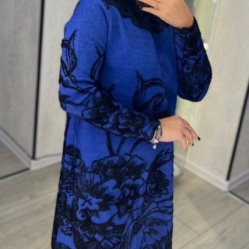 Платье Anna&Vika (48-52) 26426 blue (деми) Anna&Vika 26426 blue