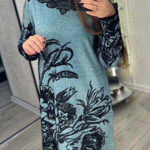 Платье Anna&Vika (48-52) 26426 l.blue (деми) Anna&Vika 26426 l.blue