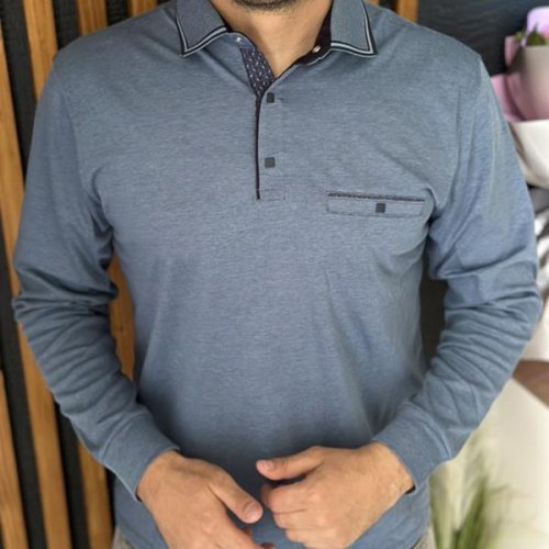Свитер Nik (L-3XL) 55265 blue (деми) Nik 55265 blue