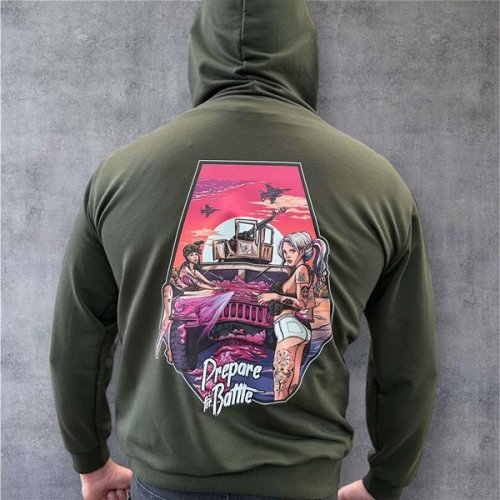 Худи Madoka (M-2XL) 457 khaki (деми) Madoka 457 khaki