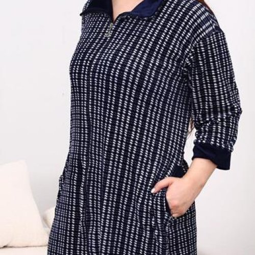 Халат Brilliant (54-62) 900-128 navy-old-1 (деми) Brilliant 900-128 navy-old-1