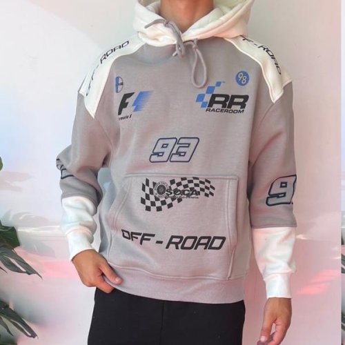 Худи Three Black (S-XL) 1636 grey (зима) Three Black 1636 grey