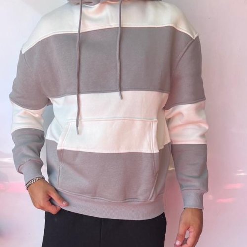 Худи Three Black (S-XL) 1645 grey (зима) Three Black 1645 grey