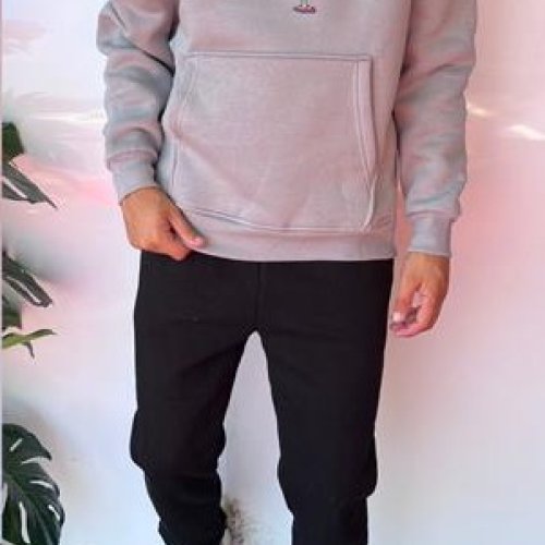 Худи Three Black (S-XL) 1653 grey (зима) Three Black 1653 grey