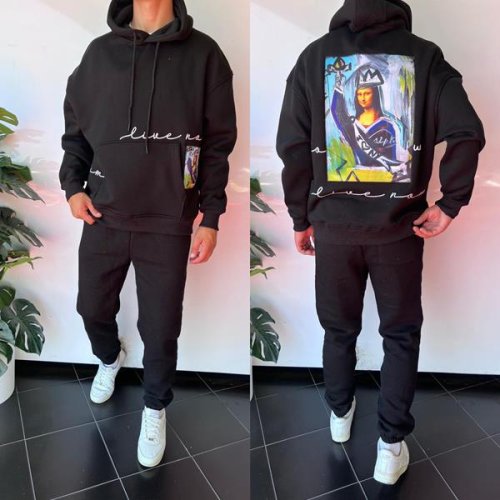 Худи Three Black (S-XL) 1656 black (зима) Three Black 1656 black