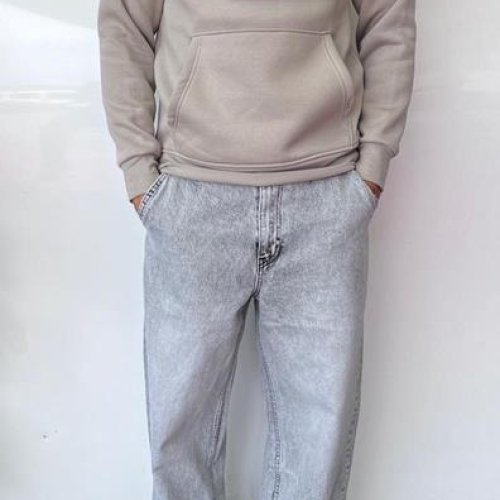 Худи Three Black (S-XL) 1717 beige (зима) Three Black 1717 beige