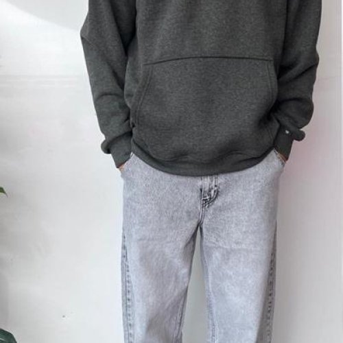 Худи Three Black (S-XL) 1720 d.grey (зима) Three Black 1720 d.grey