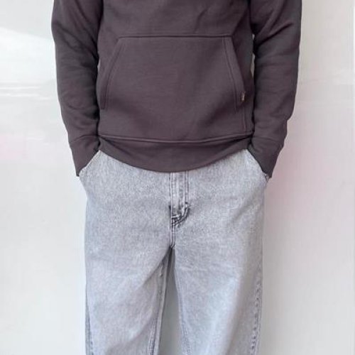 Худи Three Black (S-XL) 1722 d.grey (зима) Three Black 1722 d.grey