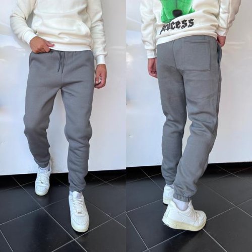 Штаны спорт Three Black (S-XL) 1791 grey (зима) Three Black 1791 grey