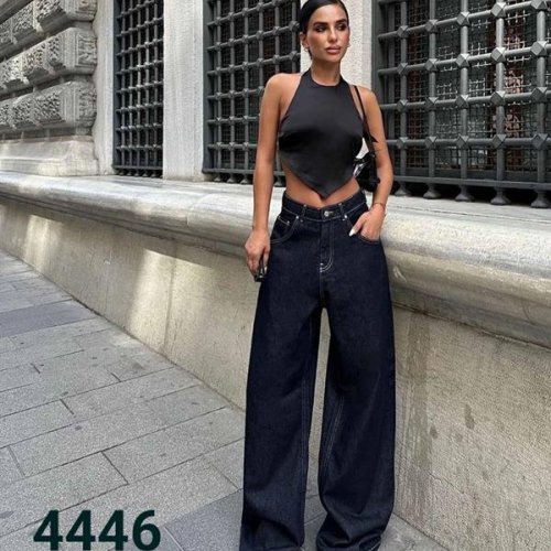 Джинсы Jeans Style (34-42) 4446 black (деми) Jeans Style 4446 black