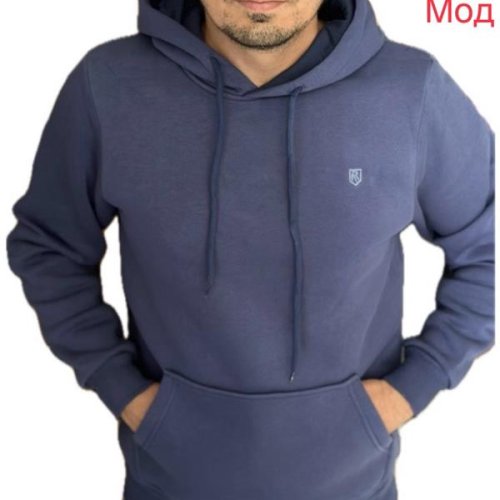 Худи Надийка (M-2XL) 0134 blue (зима) Надийка 0134 blue