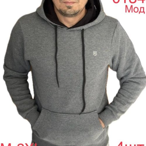 Худи Надийка (M-2XL) 0134 grey (зима) Надийка 0134 grey