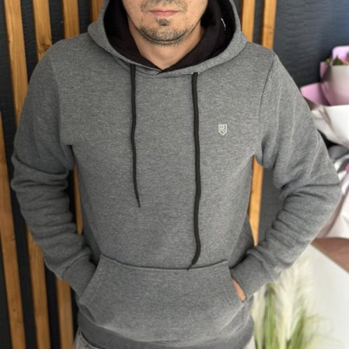 Худи Nik (M-2XL) 55296 grey (зима) Nik 55296 grey