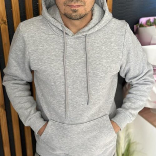 Худи Nik (M-2XL) 55297 l.grey (зима) Nik 55297 l.grey