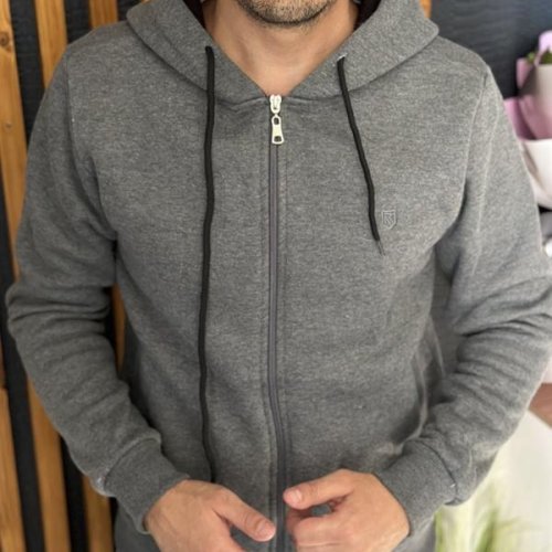 Кофта спорт Nik (M-2XL) 55302 grey (зима) Nik 55302 grey