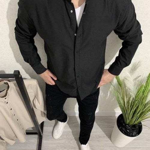 Рубашка Nik (3XL-6XL) 55322 black (деми) Nik 55322 black