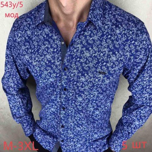 Рубашка Надийка (46-52) 543-5 blue (деми) Надийка 543-5 blue