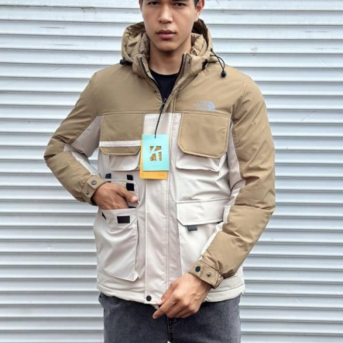 Куртка Rassul (L-4XL) 4361 beige-white (зима) Rassul 4361 beige-white