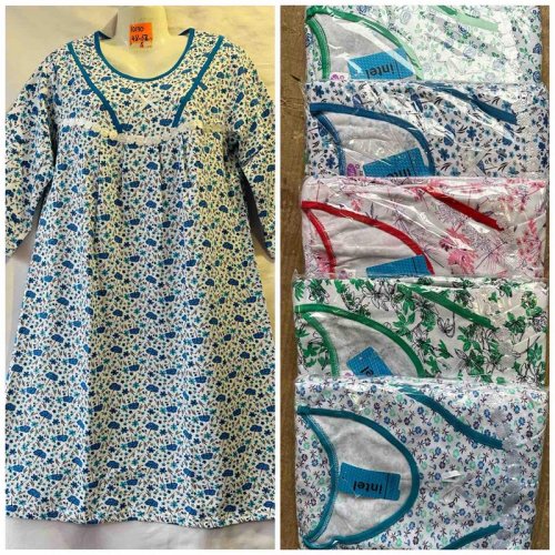 Ночнушка HomeWear (48-56) 10190 mix (зима) HomeWear 10190 mix