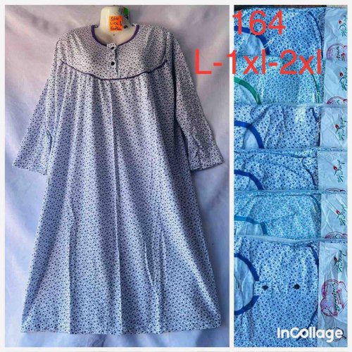 Ночнушка HomeWear (L-2XL) 164 mix (зима) HomeWear 164 mix