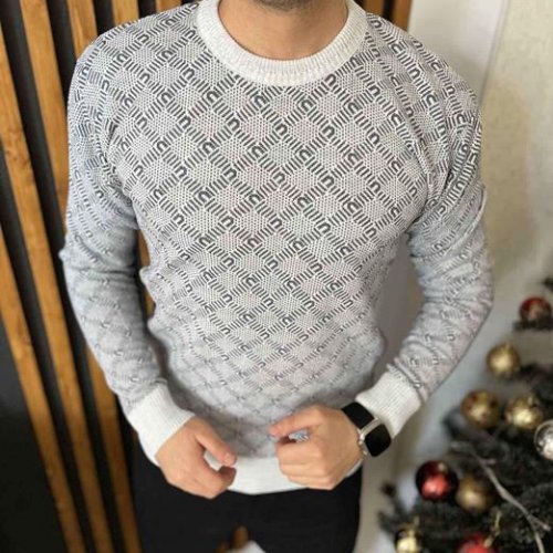 Свитер Nik (L-3XL) 55332 l.grey (деми) Nik 55332 l.grey