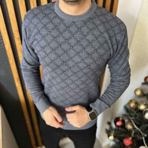 Свитер Nik (L-3XL) 55334 grey (деми) Nik 55334 grey