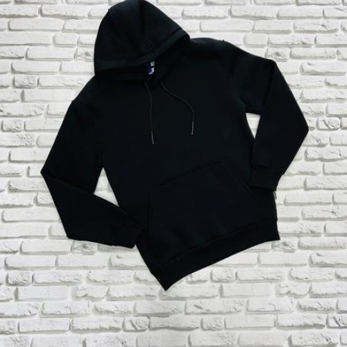 Худи Yulichka (M-3XL) 7777 black (зима) Yulichka 7777 black