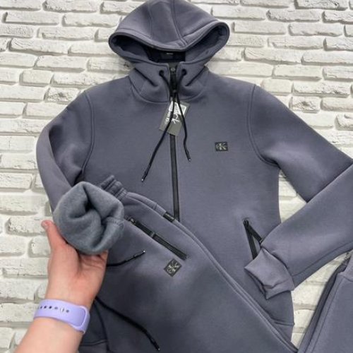 Костюм спорт Yulichka (M-3XL) F3008-1 blue (зима) Yulichka F3008-1 blue