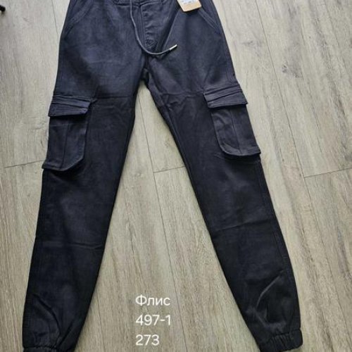 Джоггеры Vingvgs (27-34) 497-1 black (зима) Vingvgs 497-1 black