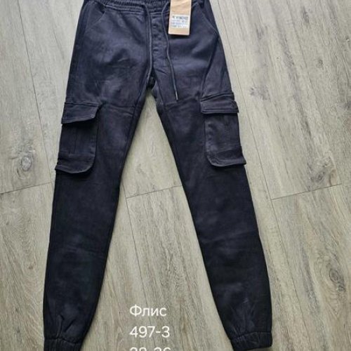 Джоггеры Vingvgs (28-36) 497-3 black (зима) Vingvgs 497-3 black