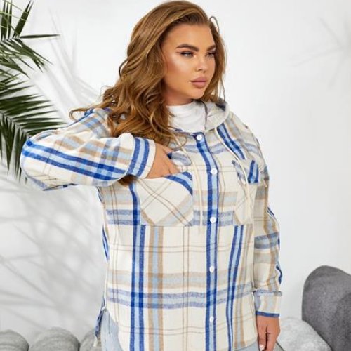 Рубашка HJJ Story (52-58) 076 beige (деми) HJJ Story 076 beige