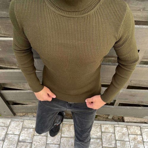Гольф Nik (M-2XL) 55392 khaki (зима) Nik 55392 khaki