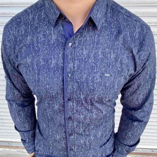 Рубашка Nik (M-3XL) 55504 navy (деми) Nik 55504 navy