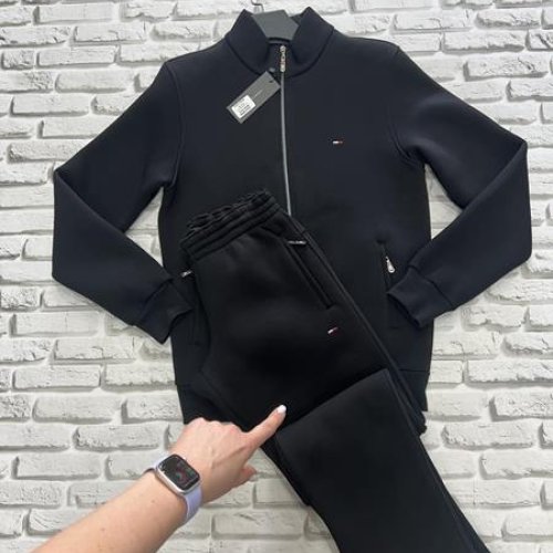 Костюм спорт Yulichka (M-3XL) N1522T black (деми) Yulichka N1522T black