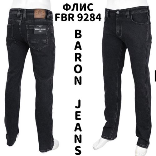Джинсы God Baron (32-42) 9284 d.grey (зима) God Baron 9284 d.grey