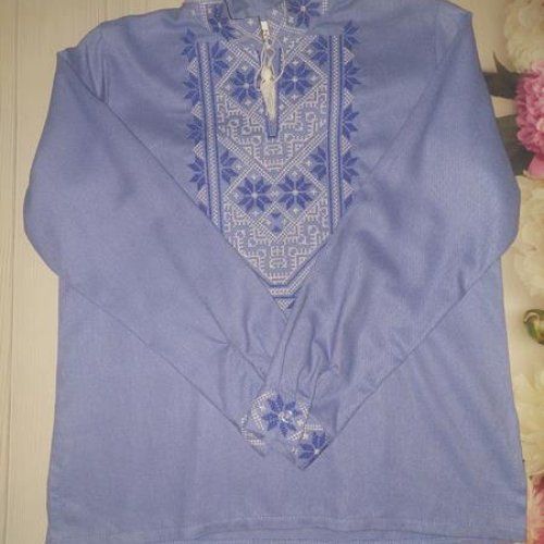 Вышиванка Кузя (110-134) 066 l.blue (деми) Кузя 066 l.blue
