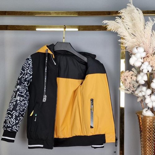 Куртка Delfinka (128-152) WK82207 black-yellow (деми) Delfinka WK82207 black-yellow