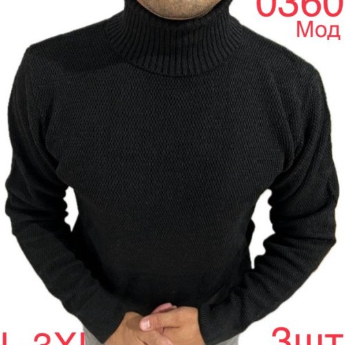 Свитер Надийка (L-3XL) 0360 black (зима) Надийка 0360 black