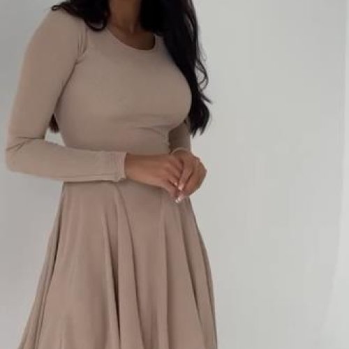 Платье Arina (42-48) 3094 beige (деми) Arina 3094 beige