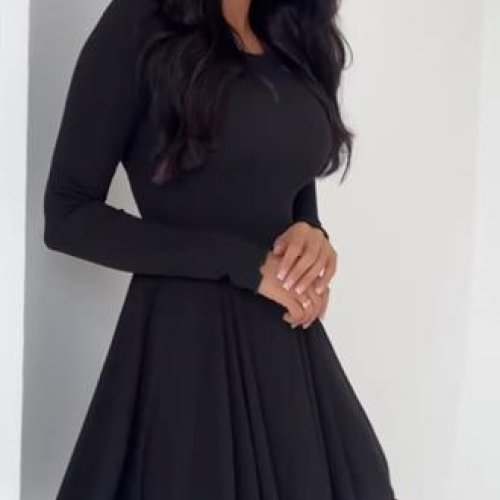 Платье Arina (42-48) 3094 black (деми) Arina 3094 black