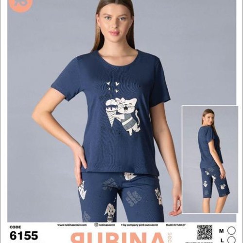Пижама Disneyopt (M-XL) 6155 navy (лето) Disneyopt 6155 navy