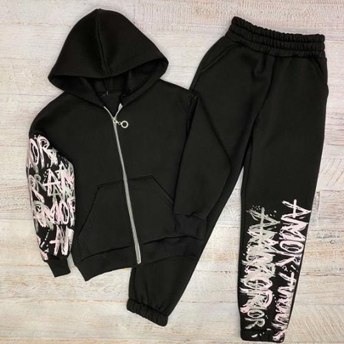 Костюм спорт LiMa kids (134-158) 2428 black (зима) LiMa kids 2428 black