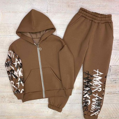 Костюм спорт LiMa kids (134-158) 2428 brown (зима) LiMa kids 2428 brown