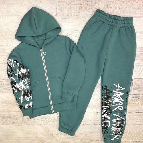 Костюм спорт LiMa kids (134-158) 2428 green (зима) LiMa kids 2428 green