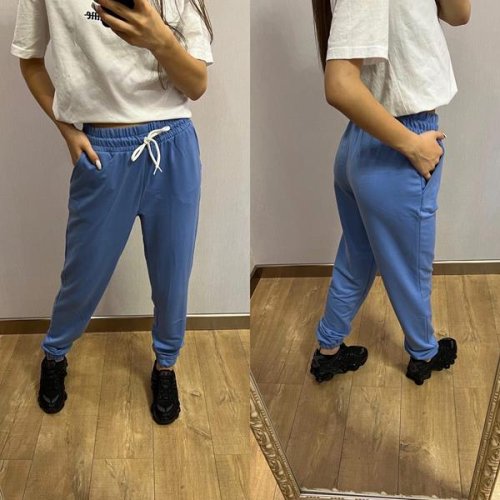 Штаны спорт Valentina (50-56) 203 blue (деми) Valentina 203 blue