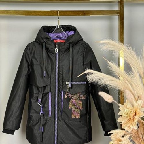 Куртка Delfinka (128-152) 217 black (деми) Delfinka 217 black