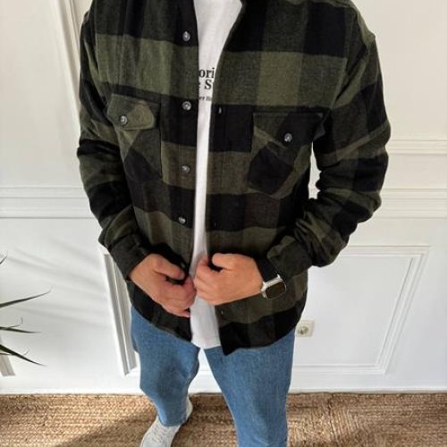 Рубашка Nik (M-2XL) 55546 khaki (деми) Nik 55546 khaki